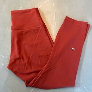 Lululemon Wunder Train Contour Fit leggings in Terra Orange
